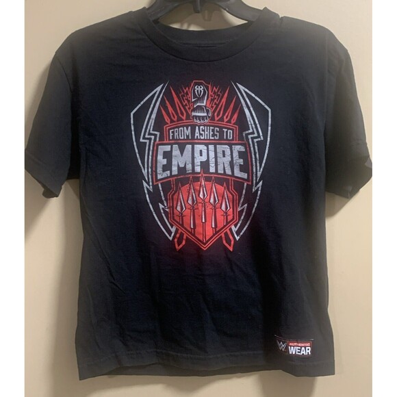 WWE Roman Reigns From Ashes To Empire Wrestling T-Shirt Youth Size Large Black - Picture 2 of 6